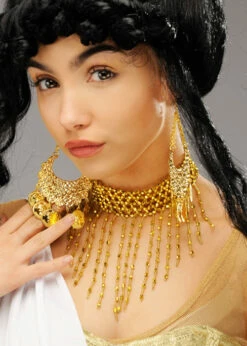 Gold Beaded Greek Goddess Choker