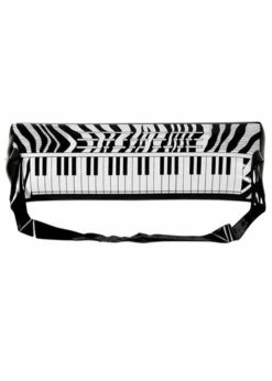 1980s Rock Star Zebra Print Inflatable Keyboard