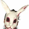 Mens Halloween Zombie Scary Evil White Rabbit Mask -PartyPersona Store 02248 rs