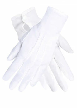 Adult Mens Seamed White Gloves -PartyPersona Store 03080 rs 01