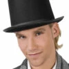 Adult Black Felt Victorian Top Hat 2 Adult Black Felt Victorian Top Hat -PartyPersona Store 04004rs