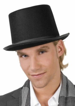 Adult Black Felt Victorian Top Hat