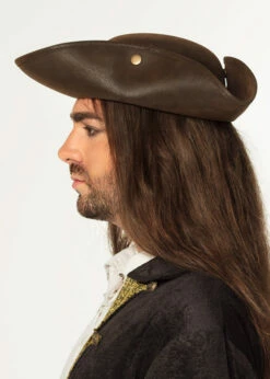 Adult Size Deluxe Brown Tricorn Pirate Hat -PartyPersona Store 04350 rs 01