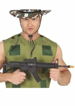 Black Plastic Prop Assault Rifle Machine Gun