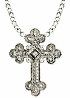 Halloween Gothic Deluxe Jewel Cross Necklace