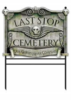 Gothic Cemetery Sign Halloween Party Decoration
