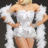 Deluxe White 1920s Feather Boa 2 Deluxe White 1920s Feather Boa -PartyPersona Store 1920s deluxe white feather boa 4566B