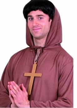 Nun Or Vicar Style Gold Cross Necklace