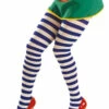 Plus Size Blue And White Striped Tights -PartyPersona Store 2028Lrs