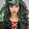 Ladies Curly Green And Purple Witch Wig -PartyPersona Store 21909 green curly witch wig