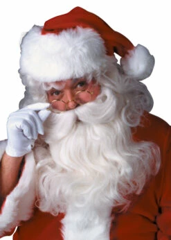 Deluxe White Santa Wig And Beard Set