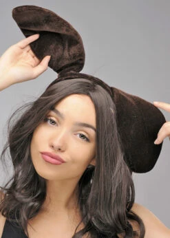 Dark Brown Dog Ears On Headband -PartyPersona Store 2326D dog ears 01