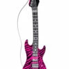 1980s Rock Star Pink Zebra Print Inflatable Guitar -PartyPersona Store 23948rs