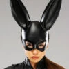 Ladies Gothic Black Rabbit Eye Mask -PartyPersona Store 2628 HA black bunny mask