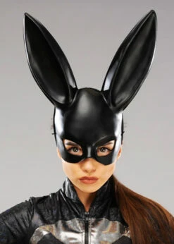Ladies Gothic Black Rabbit Eye Mask