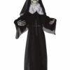 Halloween Scary Evil Nun Skeleton Prop Decoration 50cm