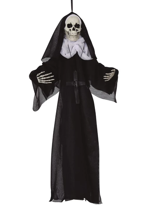 Halloween Scary Evil Nun Skeleton Prop Decoration 50cm 3 Halloween Scary Evil Nun Skeleton Prop Decoration 50cm