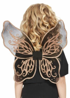 Childrens Halloween Gothic Black Fairy Wings