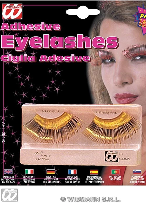 Jumbo Panto Dame Gold False Eyelashes 3 Jumbo Panto Dame Gold False Eyelashes