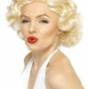 Blonde Curly Marilyn Monroe Wig -PartyPersona Store 30271rs