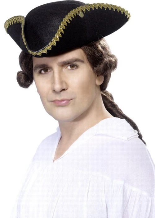 Black Dick Turpin Victorian Tricorn Hat 3 Black Dick Turpin Victorian Tricorn Hat