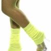 Womens 80s Neon Yellow Legwarmers -PartyPersona Store 32799rs