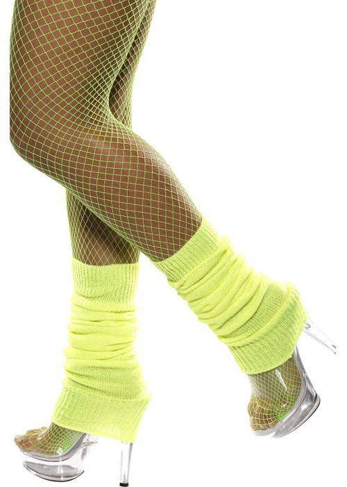 Womens 80s Neon Yellow Legwarmers 3 Womens 80s Neon Yellow Legwarmers