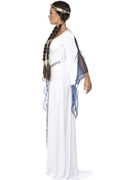 Maid Marion Style White Medieval Maid Costume 4 Maid Marion Style White Medieval Maid Costume - Image 2