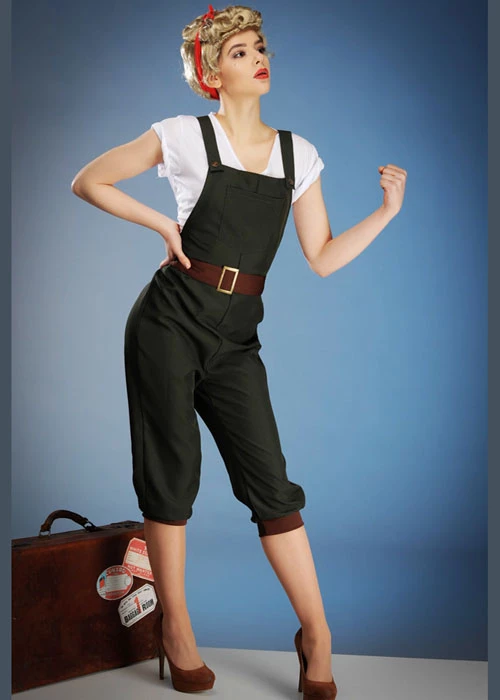 Womens 1940s Home Front Land Girl Costume 4 Womens 1940s Home Front Land Girl Costume - Image 2