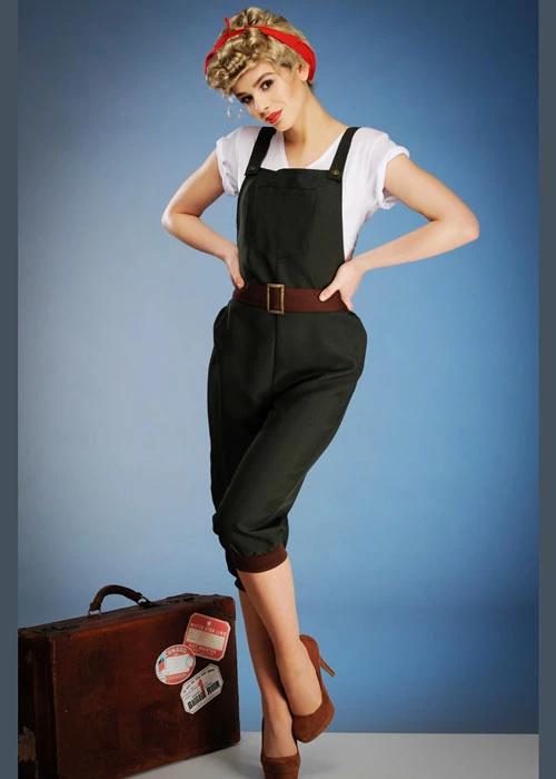 Womens 1940s Home Front Land Girl Costume 6 Womens 1940s Home Front Land Girl Costume - Image 4