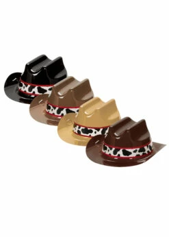 Western Party Mini Plastic Cowboy Hats Pk8