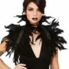 Womens Black Swan Gothic Ballerina Black Feather Bolero -PartyPersona Store 40359 rs