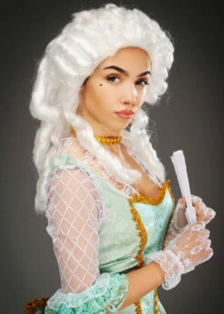 Womens White Aristocratic Lady Baroque Wig
