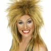 Womens 1980s Ginger Rock Diva Mullet Wig 1 Womens 1980s Ginger Rock Diva Mullet Wig -PartyPersona Store 42240 gold rock star wig