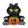 Halloween Evil Black Cat Mini Air Filled Balloon On Stick -PartyPersona Store 424159 rs
