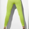 Womens 1980s Neon Green Footless Tights