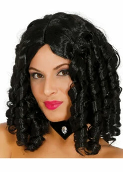 Womens Marie Antoinette Black Ringlet Curly Wig