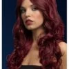 Ladies Long Wavy Red Cherry Fever Nicole Wig 1 Ladies Long Wavy Red Cherry Fever Nicole Wig -PartyPersona Store 43535rs