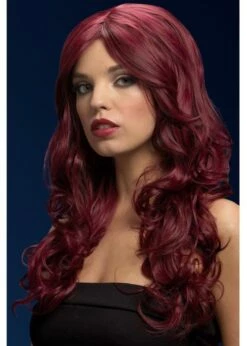 Ladies Long Wavy Red Cherry Fever Nicole Wig
