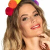 Bright Rainbow Llama Pom Pom Headband -PartyPersona Store 44730 rs