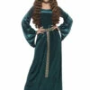Adult Green Medieval Maid Marion Costume -PartyPersona Store 45497 rs