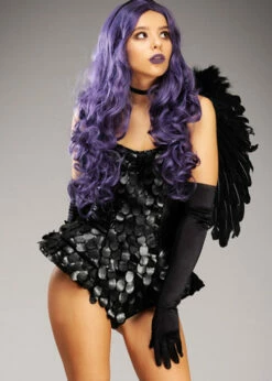 Womens Halloween Gothic Dark Angel Costume -PartyPersona Store 4628 gothic angel costume 03