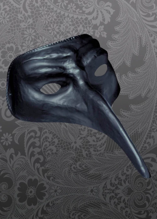 Halloween Black Plague Doctor Style Mask 3 Halloween Black Plague Doctor Style Mask