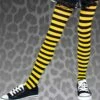 Kids Leg Avenue Yellow Striped Tights 1 Kids Leg Avenue Yellow Striped Tights -PartyPersona Store 4710blkyellrs