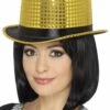 Adult Gold Sequin Sparkle Top Hat -PartyPersona Store 48263 rs