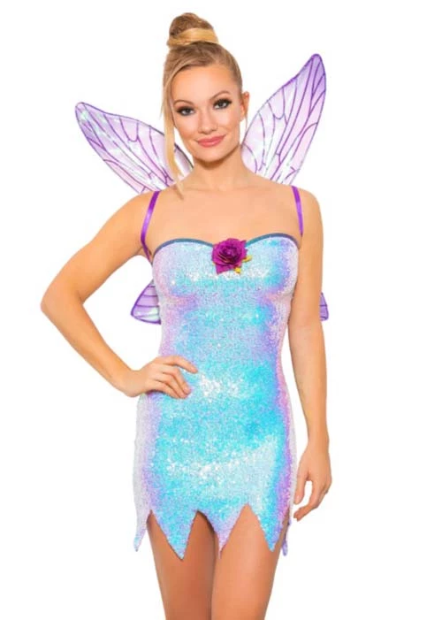 Womens Lilac Sequin Twinkle Fairy Dust Costume 3 Womens Lilac Sequin Twinkle Fairy Dust Costume