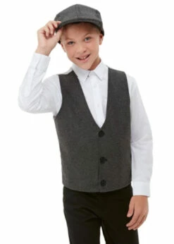 Childrens Grey 1920s Gangster Costume Kit