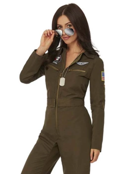 Womens Top Gun Maverick Fighter Pilot Costume 4 Womens Top Gun Maverick Fighter Pilot Costume - Image 2