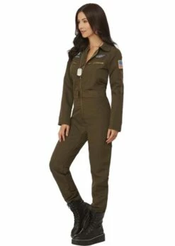Womens Top Gun Maverick Fighter Pilot Costume 8 Womens Top Gun Maverick Fighter Pilot Costume -PartyPersona Store 52558 rs 02
