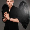 Mens Large Black Feather Gothic Angel Wings 1 Mens Large Black Feather Gothic Angel Wings -PartyPersona Store 52816 mens large black feather wings